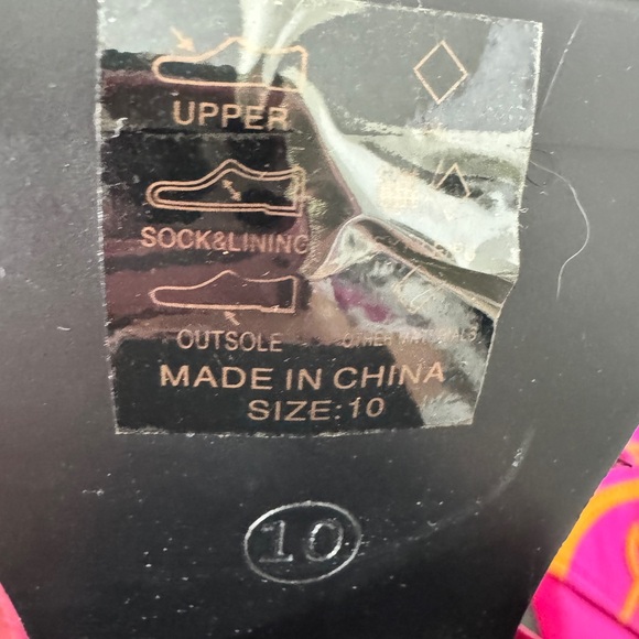 Azalea Wang New Boots Metallic Pink & Orange 10 - Picture 7 of 10